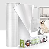 Lovinch [Thickened Vinyl] Furniture & Door Protector from Dog & Cats Scratching, Clear Scratch Furniture Protectors Form Cat, Dog Scratch Door Frame Guard, Durable Cat Couch Protector-(123' x 10.4')