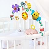 Eners Baby Play Arch Crib Toys, Activity Arch Toy, Crib Mobile for Pack and Play, Mobile for Bassinet, Crib Toys for Babies Boys Girls (Yellow)