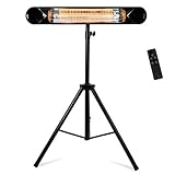 Briza Infrared Electric Patio Heater Indoor/Outdoor Heater - Wall Heater - Garage Heater - Portable Heater - 1500W - use with Stand - Mount to Ceiling/Wall)