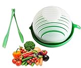 5 in 1 Salad Cutter Bowl | 60 Second Salad | Easy Slicer Chopper Strainer Cutting Board All in One | Strong and Durable| Fruit and Vegetable Cutter | Safe and Non-Toxic Food Grade BPA Free Material