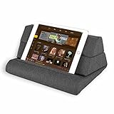 nicpace Tablet Pillow Stand Pillow for Lap iPad Holder for Lap,Kindles iPhone 13 pro,Compatible with iPad Pro 9.7, 10.5,12.9 Air Mini 4 3, Kindle, Dark Gray