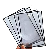 4pcs Page Magnifier for Reading, 3X Magnifying Lens Sheet/Bookmark Flat Magnifier Lenses Lay on Page, Magnifying Fine Print, Flexible Lens, by HYMAOME