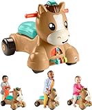 Fisher-Price Baby Walker Learning Toy, Walk Bounce & Ride Pony Ride-On with Music and Lights for Infants and Toddler Play