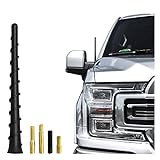 Black Spiral Car Antenna, 7' Universal Car Radio Rubber Antenna, Waterproof Flexible Antenna Replacement Widely Compatible with Most Cars, Trucks, and SUVs (Black-1)