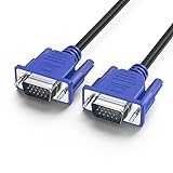 VGA to VGA Cable 6 Feet, VGA to VGA Monitor Cable 1080P Full HD Male to Male Cord HD15 for Computer PC Monitor Laptop TV Projector and More