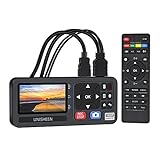 UNISHEEN HD Video Capture Box 1080P 60FPS Video to Digital Converter with 3' Screen, 4K HDMI/CVBS/VGA/YPBPR Inputs Video Recorder Capture from VCR, DVD, VHS Tapes, Hi8, Camcorders, Gaming Systems