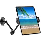 UYODM Drill Base Tablet Wall Mount Holder for 7'~12.9' iPad/Samsung Galaxy Tabs/Google Nexus7-11/Fire HD/e-Reader/LED Clock/iPhone/Smartphone,360°Rotation Aluminum Alloy Magic Arm and Adjustable Clip