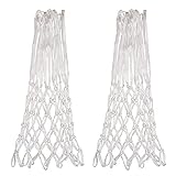 Sanung 2 Pack Basketball Nets 12 Loops Rim All-Weather Polyester Anti Whip Basketball Net Replacement with Carrying Bag for Standard Size and Home Use Basketball Hoop