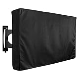 Outdoor Waterproof TV Cover 52 to 55 inches with Bottom Cover, Heavy Duty, Thick Fabric, Weatherproof Outdoor TV Enclosure for Outside TV