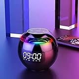 Wireless Bluetooth Speaker, Colorful Subwoofer with LED Display FM Radio Alarm Clock Bluetooth HiFi Card MP3 Music Play, Home Bedroom Decor