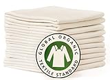10 Pack Flour Sack Dish Towels, Certified Organic Cotton, Flour Sack Towels, Highly Absorbent, Tea Towels for Embroidery, Kitchen Dish Towels,28x28 Inches (Ivory) Flour Sack Towels