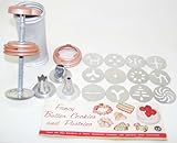 Vintage Mirro Cookie Press With Book 12 Plates 3 Tips