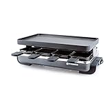 Swissmar Classic 8 Person Anthracite Raclette with Cast Aluminum Grill Plate