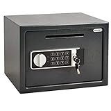 ANSLOCK Drop Slot Safes Depository Safe, Security Keypad Cabinet Safes, 0.58 Cubic Ft Home Hotel security Safe Box with a Front Drop Slot for Cash, Bank Slips, Bills