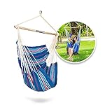 Bliss Hammocks WM-412F_2 Polyester Multi Color Hammock Chair with Collapsible Push-Pin Spreader Bar, Patriotic Stripe