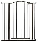 Regalo Home Accents Extra Tall Gate, Includes Two 4-Inch Extension Kit, Extends to 39.5', Includes (Pack of 4) Pressure Mount Kit and 4 Pack Wall Mount Kit, Bronze