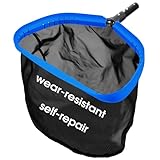 Upgraded Self-Repair Pool Net, Pool & Pond Cleaning Skimmer with Heavy Duty Nylon Net - Fine Mesh, Aluminum Frame, Deep Trash Bag for Above Ground & In-ground Pools, Leaf Skimmer Rake Net(No Pole)