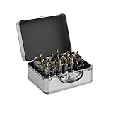 CSOOM 15PCS Hard Metal TCT Hole Saw Set - Heavy Duty Carbide Hole Drill Set for Stainless Steel, Iron - includes 13mm (1/2') to 54mm (2-1/8'), 13 different sizes of hard metal hole saws, as well as 2 L-wrenches and 2 titanium plated center drills.