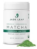 Jade Leaf Matcha Organic Green Tea Powder, Ceremonial Grade, Teahouse Edition Premium First Harvest - Authentically Japanese (3.53 Ounce Tin)