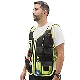 JORESTECH High Visibility Tool Vest with reflective strips (Green)