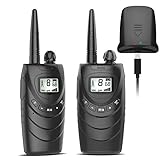 Walkie Talkies Rechargeable, Long Range Walkie-Talkie for Adults, Handheld 2-Way Radios with 22 Channels for Outdoor Camping, Hiking, Cruise Ship (Black)