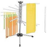 CHEFLY Sturdy Pasta Drying Rack Collapsible for Fresh Pasta, 17.87' Height/16 Rods for Holding 4.5lbs Noodles P1803