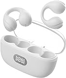 Wireless Headphones,Bluetooth 5.3 Ear Clip Earphones,30H Playtime Open Ear Clip Headsets with Mic,Mini Wireless Earbuds Bluetooth for Running Sport Gym,USB-C,Compatible with Android Samsung