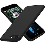 OTOFLY iPhone 8 Plus Case,iPhone 7 Plus Case,[Silky and Soft Touch Series] Premium Soft Silicone Rubber Full-Body Protective Bumper Case Compatible with iPhone 7/8 Plus (Black)