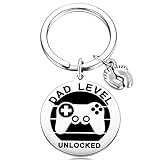 New Expecting Dad First Time Father's Day, Daddy to be, Soon to be New Dad Announce Pregnancy, Dad Unlocked Key Chain with Baby Footprint Charm