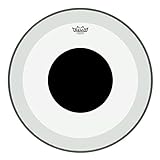Remo P31322-10 Clear Powerstroke 3 Bass Drum Head - 22-Inch - Black Dot
