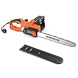 Goplus 18 Inch Electric Chainsaw, 15 Amp Corded Chain Saw w/Auto Chain Oiler, Saw Protective Cover, Tool-free Chain Tension, Chain Brake, Low Kickback Power Chain Saws for Wood Cutting Tree Trimming