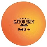 S&S Worldwide Gator Skin Softi-5 Ball. 6' Neon Orange, PU Coated Balls with Soft Foam Core, Kid Safe, No-Sting Balls for PE Games, After School Programs, Dodgeball, and Birthdays.