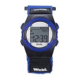 WobL Vibrating 8-Alarm & Repeating Countdown Timer Watch for Kids & Adults, Medication/Sports/Meetings/Potty Reminders, Blue