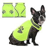 SUNFURA Dog Reflective Safety Vest, High Visibility Adjustable Dog Hunting Harness Vest for Outdoor Activity & Night Walking, Breathable Pet Jacket for Small Medium Large Dogs (Green, L)