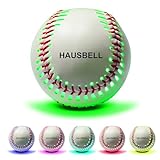 HAUSBELL Light Up Baseball, Glow in The Dark Baseball with 6 Changing Colors, Baseball Gifts for Boys, Girls, Adults, Official Size & Weight Baseball