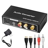 HDMI ARC Adapter to RCA Audio Converter HDMI ARC Audio Extractor 192kHz DAC Toslink Coaxial to SPDIF Optical Coaxial Stereo RCA L/R 3.5mm Jack for TV Amplifier Soundbar Home Theater System