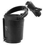 RAM Mounts RAP-B-132B-201U Level Cup 16oz Drink Holder with Double Socket Arm with Medium Arm Compatible with RAM B Size 1' Ball Components