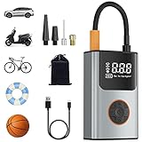 TGBOX Tire Inflator Portable Air Compressor, 150 PSI Fast Inflation & Cordless, Air Pump for Car Tires with Rechargeable Battery, Bike Pump for Car, Bicycle, Motorcycles, Ball