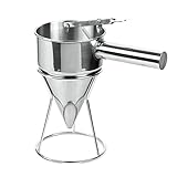 Stainless Steel Funnel Octopus Balls Tools With Handle & Rack, Pancake Batter Dispenser, Waffle Batter Dispenser, Pancake Maker Cooking Tools