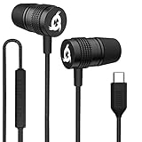 KLIM F1 USB C Earphones + NEW 2022 version + Excellent Audio Quality + Durable USB C Headphones with microphone + 5-Year Warranty + Wired USB C Earbuds Compatible Huawei Sony Samsung headphones type C
