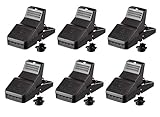 HARCCI Mouse Snap Traps Set - 6 Pack - Durable and Reusable Bait, Quick Kill for Rodents, Vole or Mice for Indoor and Outdoor | Powerful Rat Eliminator | Black