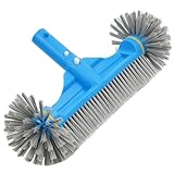 TidyMister 12.5'' Round End Pool Brush Head Cleaning Pool Wall & Tiles & Steps Durable Nylon Bristles, Pool Scrub Brushes,for Inground/Above Ground Swimming Pool,Spa, Bathroom, Hot Tub,No Pole