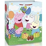 Peppa Pig Large Plastic Gift Bag - (1 Count) | Durable & Reusable, Perfect for Parties & Celebrations