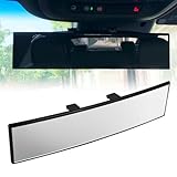 DS. DISTINCTIVE STYLE Wide Rear View Mirror Clip On 12 Inch Universal Panoramic Convex Interior Wide Angle Mirror