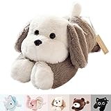 uoozii 16' | 3 Pounds Grey Dog Weighted Stuffed Animals - Cute Weighted Plush Toy Comfort Weighted Plush Pillow Gifts for Kids & Adults (16' | 3 lbs, Grey Dog)