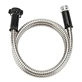 Yanwoo 304 Stainless Steel 5 Feet Garden Hose with Female to Male Connector, Lightweight, Kink-Free, Heavy Duty Outdoor Hose (5ft)