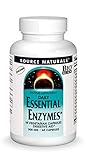 Source Naturals Essential Enzymes 500mg Bio-Aligned Multiple Enzyme Supplement Herbal Defense for Digestion, Gas, Constipation & Bloating Relief - Supports Immune System - 60 Vegetarian Capsules