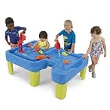 Simplay3 Big River and Roads Outdoor Water Activity Play Table with Water and Track Toys for Toddlers and Kids, Accessories Included - 44.5' L x 29' W x 16' H