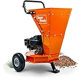 SuperHandy Leaf Mulcher Shredder Green and Waste Management Heavy Duty Gas Powered 3.4HP 1' Inch Cutting Capacity for Leaves Grass and Clippings