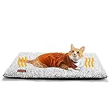 Self Warming Cat Bed Self Heating Cat Dog Mat 29.1 x 18.9 inch Extra Warm Thermal Pet Pad for Indoor Outdoor Pets with Removable Cover Non-Slip Bottom Washable